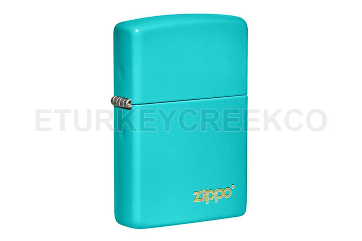 Zippo Classic Flat Turquoise Zippo Logo Lighter