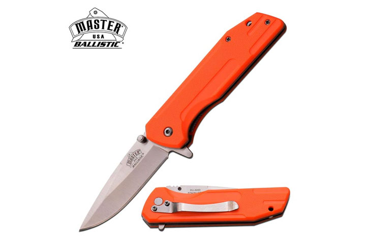 MASTER USA MU-A043OR SPRING ASSISTED KNIFE 4.5