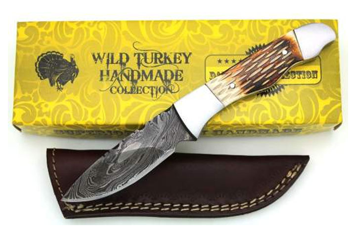 Wild Turkey Handmade Damascus Steel Collection Fix...