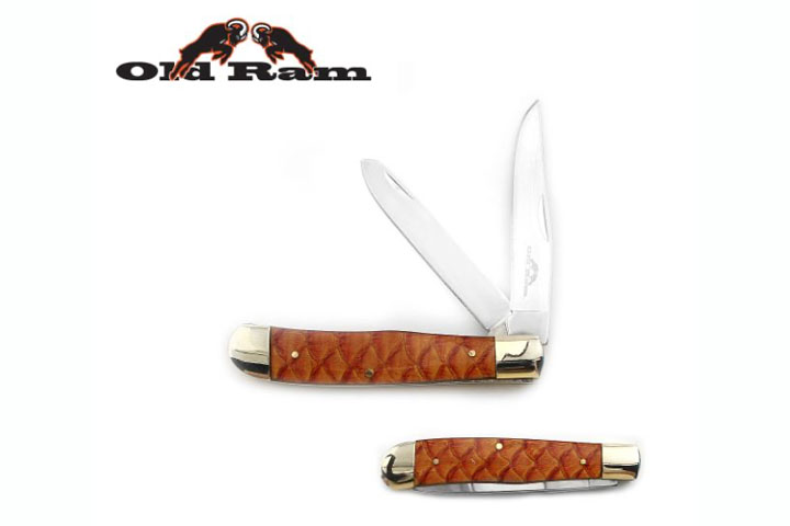 Old Ram Manual Folding Trapper Knife
