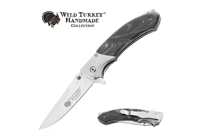 Wild Turkey Handmade Collection Spring Assist Knif...