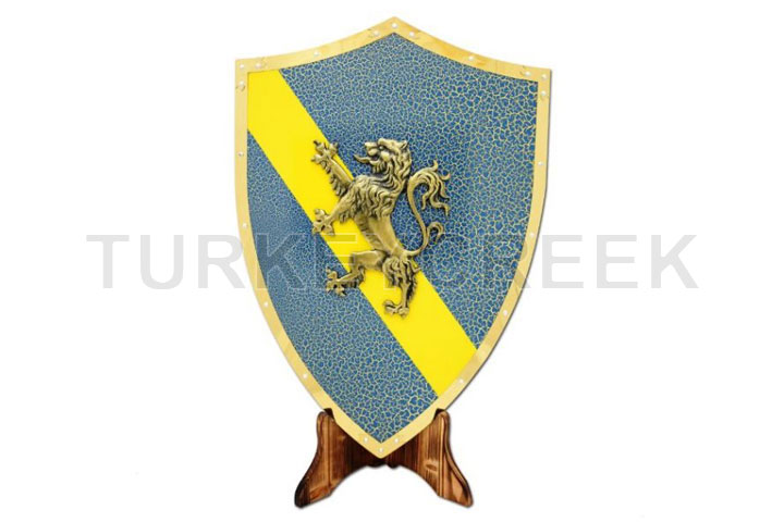 Medieval Warrior Nobel Knight Rampant Lion Gallant...