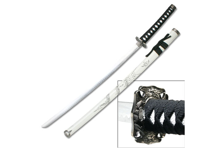 Bushido Dragon Samurai Katana - White 41