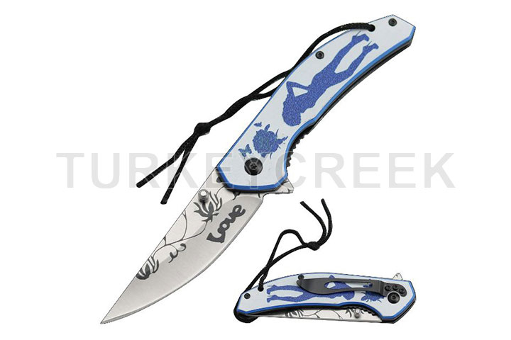 Snake Eye Tactical Spring Assisted Ladies Knife Co...