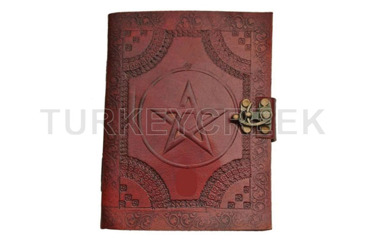 Star Leather Journal With Lock