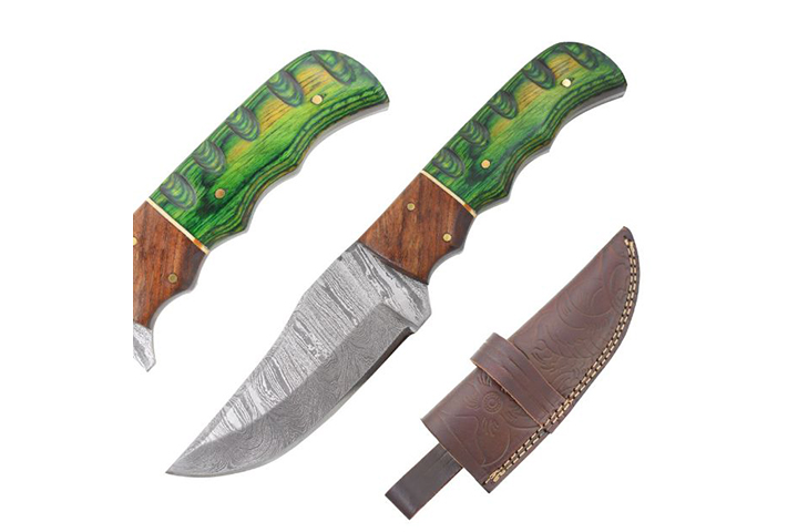 Old Ram Handmade Damascus Blade Hunting Knife 519G...