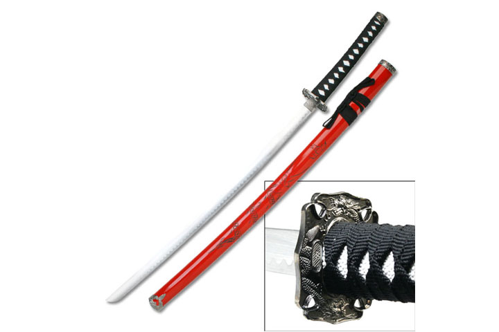 Bushido Dragon Samurai Katana - Red 41