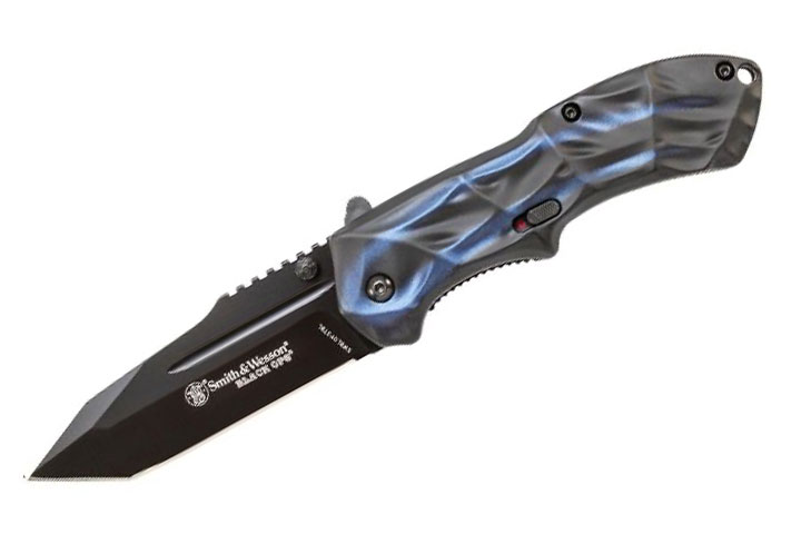 Smith & Wesson Black Ops Smoked Blue Tanto Knife