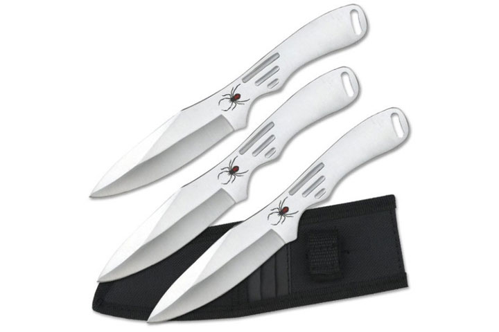 3pc Throwing Knife Set with Velcro Carrying Case 8...