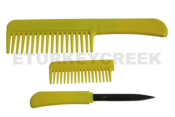 Yellow Comb With Hidden Knife 6.5