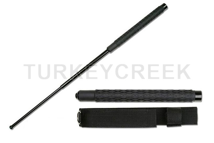 29 Inch Expandable Baton Rubber Grip With Nylon Sh...
