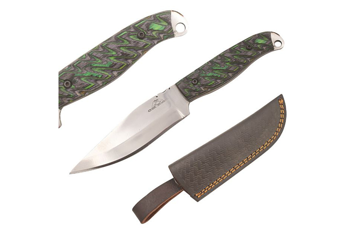 Old Ram Handmade Fixed Blade Hunting Knife Green W...