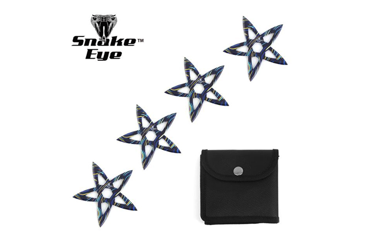 Snake Eye Tactical 4PC Multi-Color Throwing Star S...
