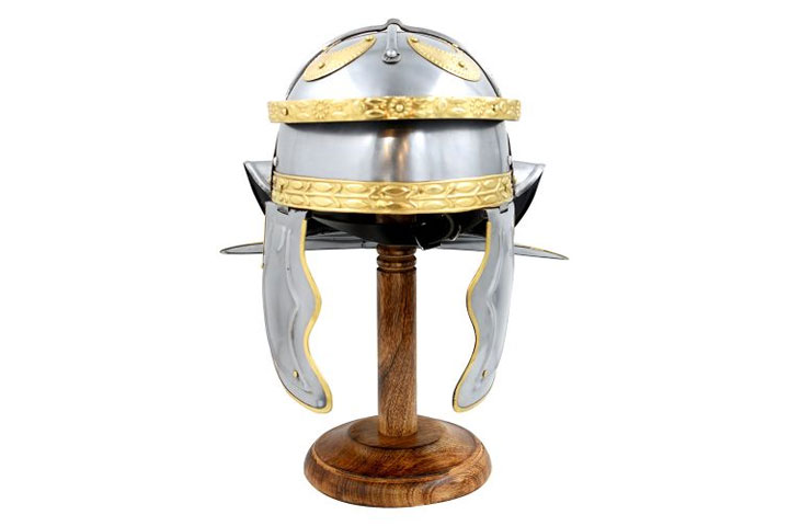 Medieval Warrior Roman Trooper Helmet Silver
