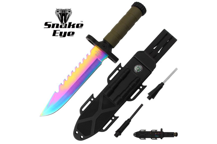 Snake Eye Tactical Fixed Blade Survival Hunting Kn...