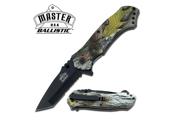 Forest Camo Spring Assist Knife.4.5