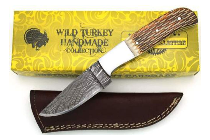  Wild Turkey Handmade Damascus Steel Collection Fi...