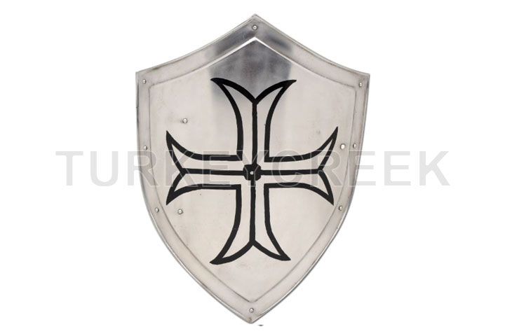 Medieval Warrior Knight Heater Shield 18G Steel LA...