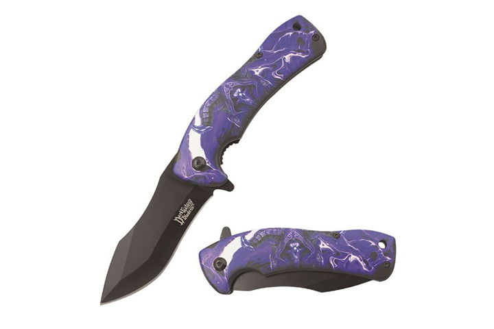 Dark Fantasy Blade Spring Assist Purple Knife