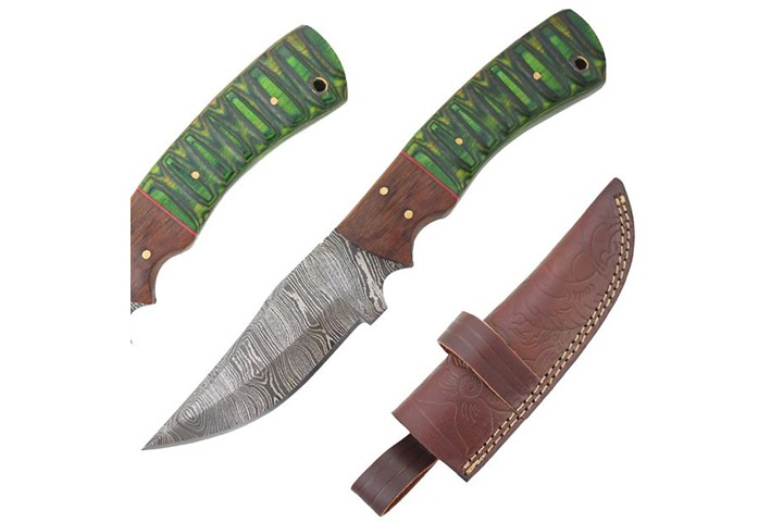 Old Ram Handmade Damascus Blade Hunting Knife 501G...
