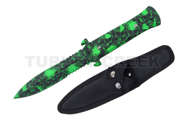 Pestilence Apocalyptic Zombie Hunter Dagger Green