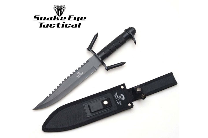 Snake Eye Tactical Spiked Rambo Style Survival Kni...