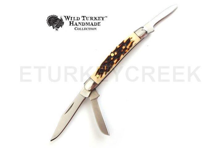 Wild Turkey Collection 3 Blade Manual Folding Knif...